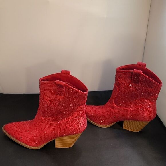 BRAND NEW FOREVER RIVER RHINESTONE WESTERN BOOTIES R3 - Picture 5 of 16